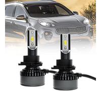 NSLUMO LED H7 Headlight Kit for Kia Sportage Cee'd II Sorento Optima White/Amber Switchback LED Bulb 6000K All In One H7 LED Canbus Headlight Low Beam H7 Halogen Replacement