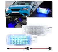 NSLUMO LED Royal Blue Trunk Boot Lights For Seat Leon MK3 5F 2012-2019 2Pcs LED Module Luggage Compartment Lamps Courtesy Footwell Lamp Ambient Lights