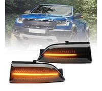 NSLUMO Led Turn Signal Indicator Lights Side Mirror Light Dynamic for Fo.rd Ranger Raptor 2019-2021 Ranger T6 2012-2021 Smoked Lens Rearview Repeater Blinker Lighting