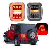 NSLUMO OLED License Plate Lights for Dod/ge Ram 1500/2500/3500 2003-2024, 2pcs Amber & Red C LED Tail Lights Rear Lamp OEM Replacement 55078095AE