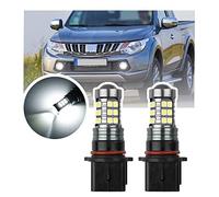 NSLUMO P13W PSX26W LED DRL Bulbs for M/itsubishi L200 Outlander ASX 27 SMD | 3030 LED Projector Daytime Running Light Bulbs Front Bumper Fog Lamp DRL Plug and Play Direct Replacement 2PCS