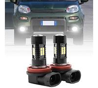 NSLUMO PAIR FOG LAMP H8 LED CANBUS for Fiat Panda 312,319 2012-2023 NO ERROR 2x Xenon White H8 H11 LED Bulb Fog Lamp Driving Light