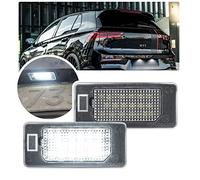 NSLUMO Rear LED License Number Plate Lights Compatible With Golf MK8 Variant 2020 2021 2022 5NA943021 Canbus No Error 2pcs White Led Tag Registration Lamps