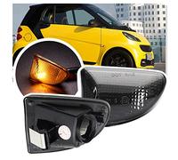 NSLUMO Side Indicator Light Housing For Smart Fortwo 451 MK1 MK2 2007-2015 2X Smoke Lens Turn Signal Repeater Light Side Marker Blinker Lamps
