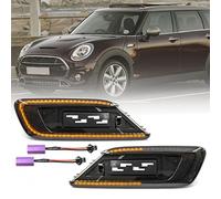 NSLUMO Side Indicators Led Repeater Marker Light for 2016-2021 Mini Clubman F54 One Cooper S D SD ALL4 Steptronic JCW Amber Dynamic Led Turn Signal Lamp 2pcs Smoke Lens
