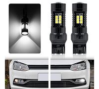 NSLUMO W21W T20 7440 Led DRL Light Bulbs Replacement for 2014-up Polo MK5 Hatch 6C DRL Lamps; 2pcs 1200LM 6000K 3030SMD 7440 LED DLR City Light Bulbs