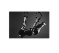 NSNAL Men Gymnastics Sport Poster Rings Poster Decorative Painting Canvas Wall Posters And Art Picture Print Modern Family Bedroom Decor Posters 20x30inch(50x75cm)