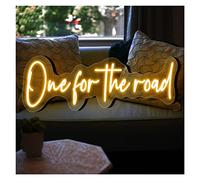 NSNDzi Custom Neon Sign One for the Road Personalized Led Neon Lights Signs With Remote Control Dimmable for Bedroom Home Bar Birthday Party Wedding Wall Decors(Yellow,69x24cm(27x9.5in))