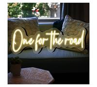 NSNDzi Custom Neon Sign One for the Road Personalized Led Neon Lights Signs With Remote Control Dimmable for Bedroom Home Bar Birthday Party Wedding Wall Decors(Warm white,59x21cm(23x8in))
