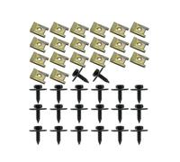 NSNGPAFACZ 40pcs Chassis Engine Guard Metal Nut/Screw Washers U-shape Clip Compatible With BMW E46 E92 E90 F10 Car Fender Bumper Cross Head Screws Automotive fasteners and clips