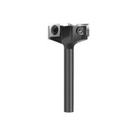 NSNGPAFACZ Milling Cutter 6.35mm Shank Spoilboard Surfacing Router Bit Wood Planer Carbide Insert Slab Flattening reamer(6.35x25.4x45Lx2T)