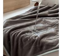 NSNLGSGC Waterproof Blanket Throw for Bed Intimacy Single, Single Size Splash Blankets, Water Proof Flannel Squirt Blanket, Up to 60 oz(Gray, 127 * 152cm)