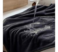 NSNLGSGC Waterproof Blanket Throw for Bed Single, Single Size Splash Blankets, Squirt Water Proof Flannel Blanket, Up to 60 oz(Black, 127 * 152cm)