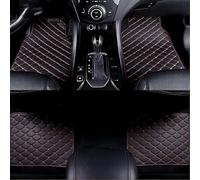 Nsnqb Car Floor Mats for Toyota Prius Prime 2015-2023, PU Leather All-Weather Waterproof Anti Slip Car Floor Mat Set Accessory,C/Black-red