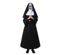 NSPSTT Halloween Costumes for Women Nun Halloween Costume Fancy Dress for Adults Nun Outfit Women The Nun Costume with Nun Headpiece S