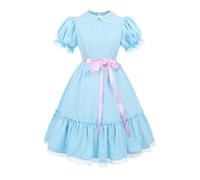 NSPSTT Twins Costume Adult Horror-Inspired Twin Sister Dress Scary Twins Sisters Cosplay for Halloween, Polka dot, 3XL