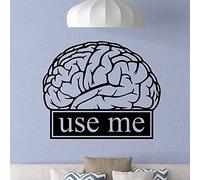 NSRJDSYT Brain Wall Decal Classroom Work Motivation Office Sign Science Quote Sticker Study Decor School Office Mural 66x54cm