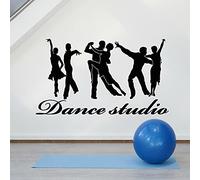 NSRJDSYT Dance Studio Vinyl Wall Decal Couple Passion Ballroom Dancing Dance Studio Window Stickers Home Bedroom Wallpaper 146x84cm
