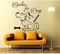 NSRJDSYT pet Salon Wall Decals Vinyl Scissors comb Dog Grooming Salon Decor Sticker Removable Pet Shop Window Decoration Poster 86x86cm