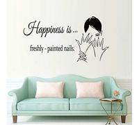 NSRJDSYT Polish Nail Wall Decal Nails Quote Wall Window Sticker Beauty Salon Decor Removable Nail Art Design Wall Window Poster 105x57cm