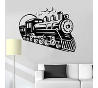 NSRJDSYT Railway Wall Decal Locomotive Train Art Vinyl Window Stickers Kids Bedroom Nursery Playroom Interior Decor Mural Wallpaper 57x72cm