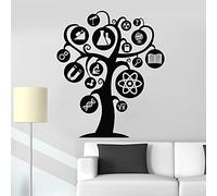 NSRJDSYT Scientific Tree Wall Decal Chemistry Science Lab School Classroom Scientist Study Room Decor Vinyl Window Stickers Mural 42x49cm