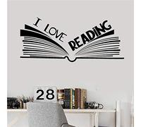 NSRJDSYT Vinyl Wall Decal Book Bookshop Library Reading Room Stickers Home Decor Wall Decals Modern Design living room Wall Sticker 37x85cm