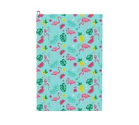 Nssbvnm Flamingo Ice Cream Fruit Print Golf Towel Sports Towels Absorbent Quick Dry Travel Beach Outing Yoga Versatile Use
