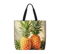 Nssbvnm Pineapple Painting Print Large Capacity Tote Lightweight Grocery Shopping Bag Travel Beach Office Daily Use