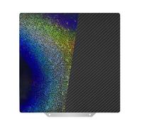 Nssnlur Rainbow PEY+Carbon Fibre PET Printing Plate 330 x 330 mm, Smooth Holographic PEY PET Spring Steel Print Bed for QIDI X-max 3 for Elegoo Neptune 3 Plus/Neptune 4 Plus/for Tronxy X3S/X5SA/X5SA