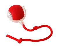 Nsssunnre Smart Cat Toy Automatic Rolling Ball Fake Tail Rechargeable Electric Pet Interactive Toy Dog Cat Training Red