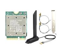 Nsssunnre Tri Band WiFi7 QCNCM865 Bluetooth 5.4 Wireless WiFi Card 2.4G/5G/6Ghz Network Wireless Adapter Bluetooth 5.4 Wireless Wi-Fi for 802.11be M.2 NGFF Wlan WiFi Card Only for Win11 Antenna