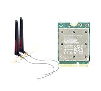 Nsssunnre Tri Band WiFi7 QCNCM865 Bluetooth 5.4 Wireless WiFi Card Tri Band 2.4G/5G/6Ghz Network Wireless Adapter for 802.11be M.2 NGFF Wlan WiFi Card Only for Win11 Antenna