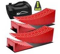 Nstarsmotor Camper Leveler 2 Pack for Travel Trailers with RV Curved Levelers, Support Two Axles, Up to 35,000lbs, Upgraded Anti-Slip Texture Design RV Leveling Blocks for Fifth Wheels