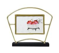 NSTVVEE Photo Picture Display Frame 6inch Photo Frame Chinese Picture Frame Iron Glass Multilateral Combination Photo Display Bedroom Living Room Dining Room Living Room Decoration (Gold O