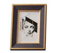 NSTVVEE Photo Picture Display Frame Metal Photo Frame Nordic Minimalist Bedroom Solid Wooden Photo Frames Creative Desktop Ornaments Picture Frame Decorate Living Room Decoration (One Colo