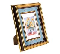 NSTVVEE Photo Picture Display Frame Resin Photo Frame Creative Retro Framed Photo Photos American Style Photo Frames Living Room Decoration (A 7 inch)