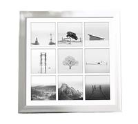 NSTVVEE Photo Picture Display Frame Square Photo Frame Nine Square Grid Picture Frame Wooden Photo Display Bedroom Living Room Office Desktop Wall Decoration Living Room Decoration (C 16IN