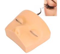 NSXAYIWE 3 Layer Lash Mannequin Head, Silicone Eyelash Mannequin Practice Lashes for Lash Extensions, Makeup Soft-Touch Lash Supplies for Eyelash Tech (Yellow Skin)
