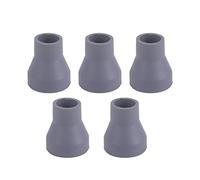 NSXAYIWE 5Pcs Rubber Crutch Tips, Supportive Walking Cane Tips, 16mm Replacement Crutch Tips with Metal Gaskets for Walking Sticks Hiking Trekking (Grey)