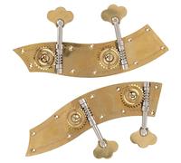 NSXAYIWE Bass Tuning Pegs 2Pcs Double Metal Tuner Open Gear Knob Dependable Sound Easy Installation Beautiful Design for Bass Players
