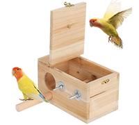 NSXAYIWE Bird Breeding Box, Wooden Nesting Box House for Birds Small Pets, Warm Incubator Cage, Parakeet Nest, Cockatiel Cage, 7.9x4.7x4.7in Squirrel Breeding Box for Outdoor Garden