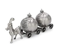 NSXAYIWE My First Curl and First Tooth Keepsake Box, Antique Silver Fairy Holder First Haircut Keepsake for Christening Newborn Shower Birthday Gift, Pumpkin Carriage