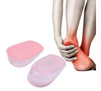 NSXAYIWE Silicone Gel Heel Pads for Achilles Tendonitis & Plantar Fasciitis Relief, Reusable Adhesive Gel Shoe Inserts for Women (3.5cm)