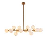 NSXBY Gold Ceiling Light Fixture,G4 Nordic Bubbles Sputnik Chandelier,For Hallway Bar Kitchen Dining Room,Modern Chandelier Mid Century During Lighting-Golden. 16 head