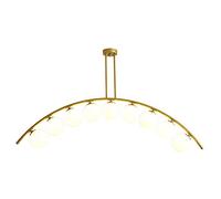 NSXBY Personality Creative Dining Room Light,For Dining Table Dining Room Bar Chandelier,G9 Nordic Magic Bean Glass Chandelier,Simple Modern Bubble Light-Milky white lampshade 9 head