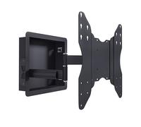 NSY-50201 Recessed in-Wall TV Mount for 42-75 Inch Flat Screens with 19" Long Extension - Zero Clearance, Low Profile, Space-Saving Design, Hide Cables, Tilt & Swivel, for 16" Studs Only