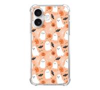 Nsydnbly Cute Halloween Elements Phone Case Compatible with iPhone 16 Plus, Ghosts Pumpkins Pattern Phone Cover for iPhone 16 Plus
