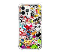 Nsydnbly Pop Culture Pop-Art CollageCase Compatible with iPhone 15 Pro Max, Aesthetic Cartoon Sticker Bomb Case for iPhone 15 Pro Max for Teens Women Men, Trendy Cool TPU Case Cover