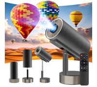 Nsyee 3-Section Telescopic Projector, 1080P Full HD 200ANSI, Manual Height & Angle Adjustment, Laser Auto Focus & Keystone, 5G WiFi Bluetooth, Built-in Android TV, for Bedroom Cinema